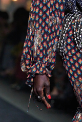 Etro Long Sleeve Silk Top Maroon