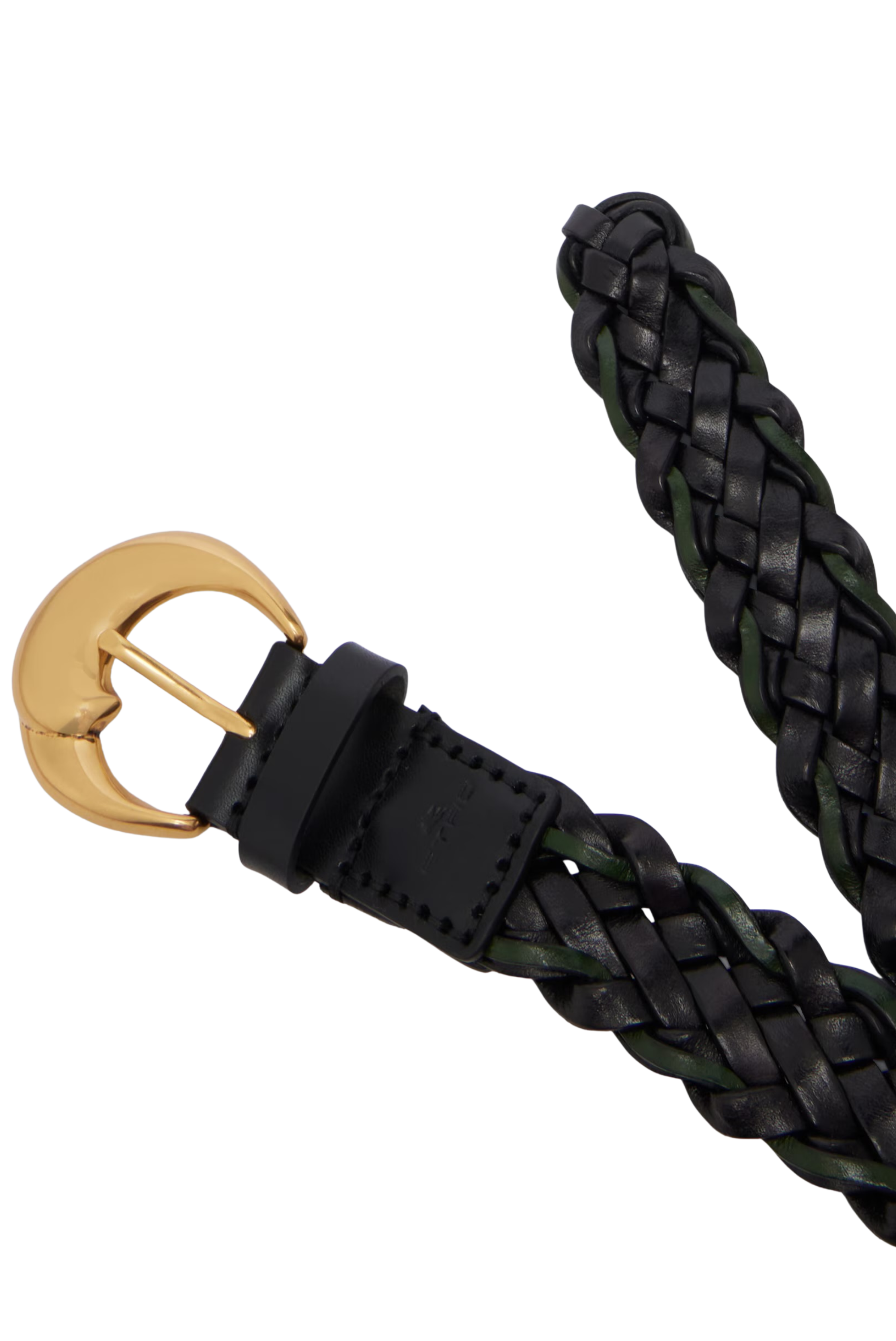 Etro Paisley Leather Belt Black