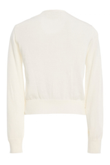 The Aubery Feather Weight Silk-Cotton Cardigan Off White