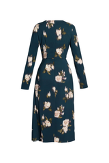 Floral Stretch Cady Midi Dress