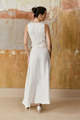 Clara Lace Vest Porcelain