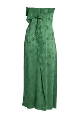 Floral Strapless Ankle Length Dress