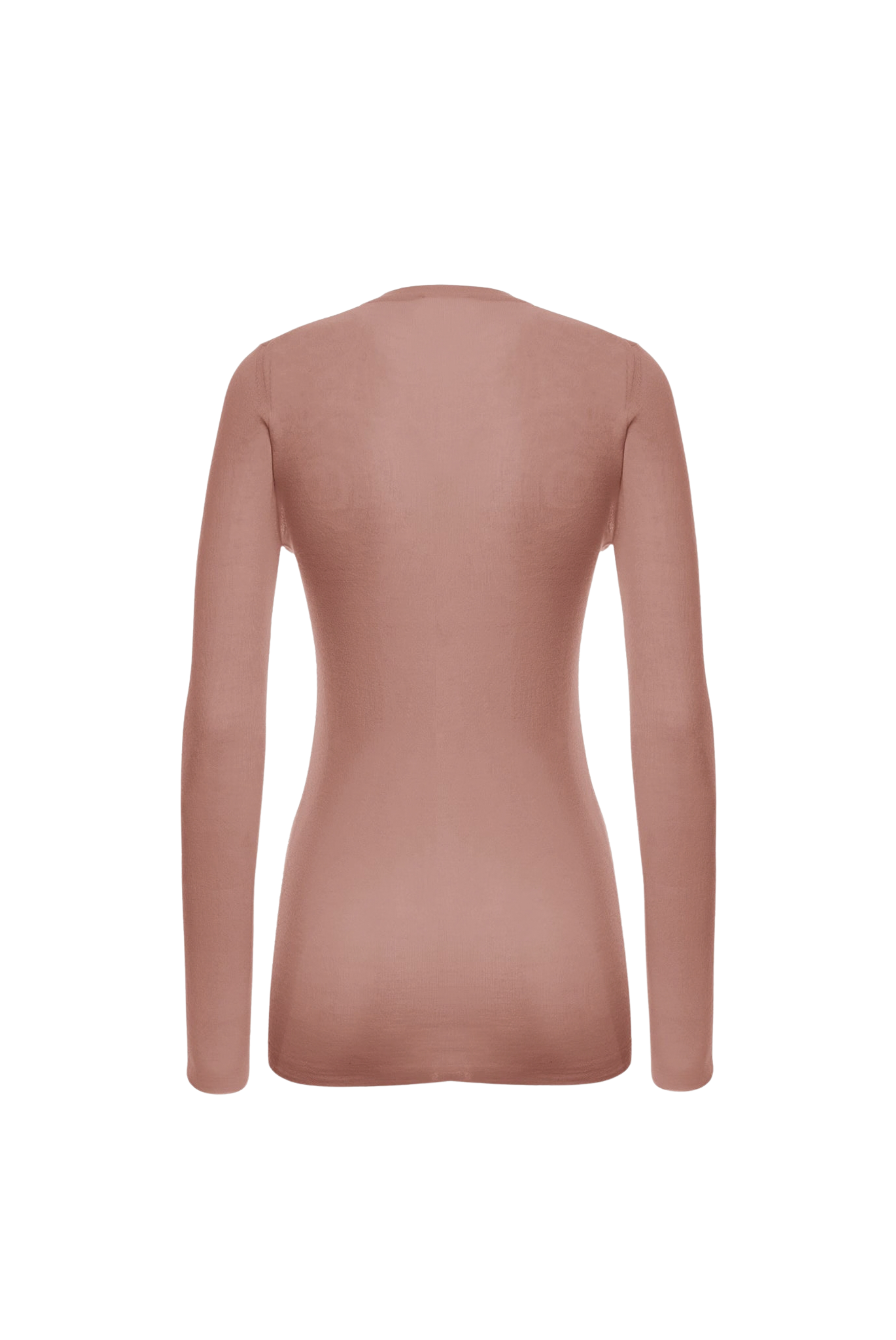 Crew Neck in Luxury Cashmere Coral Rose