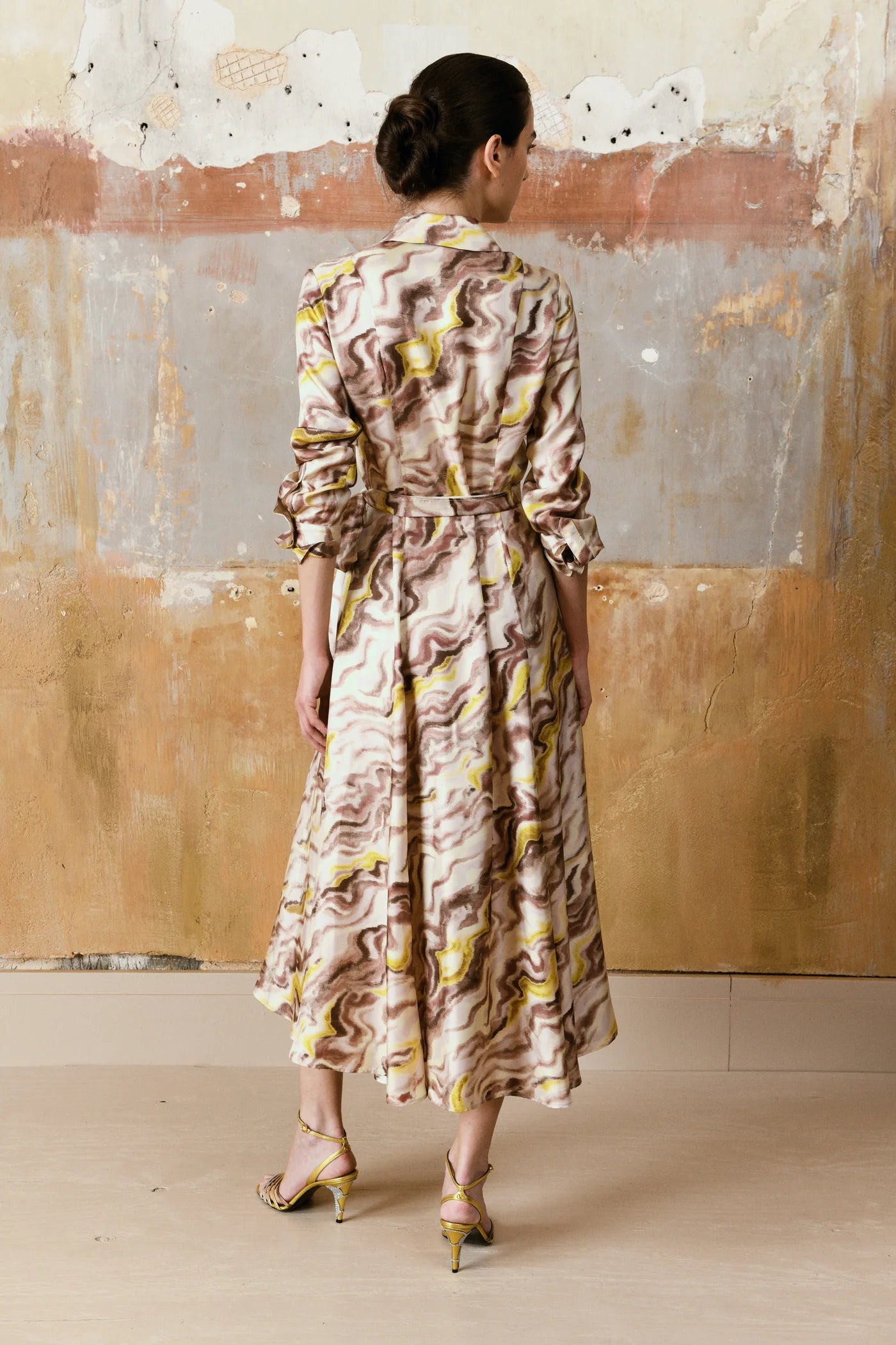 Stella Shirt Dress Mauve Marble