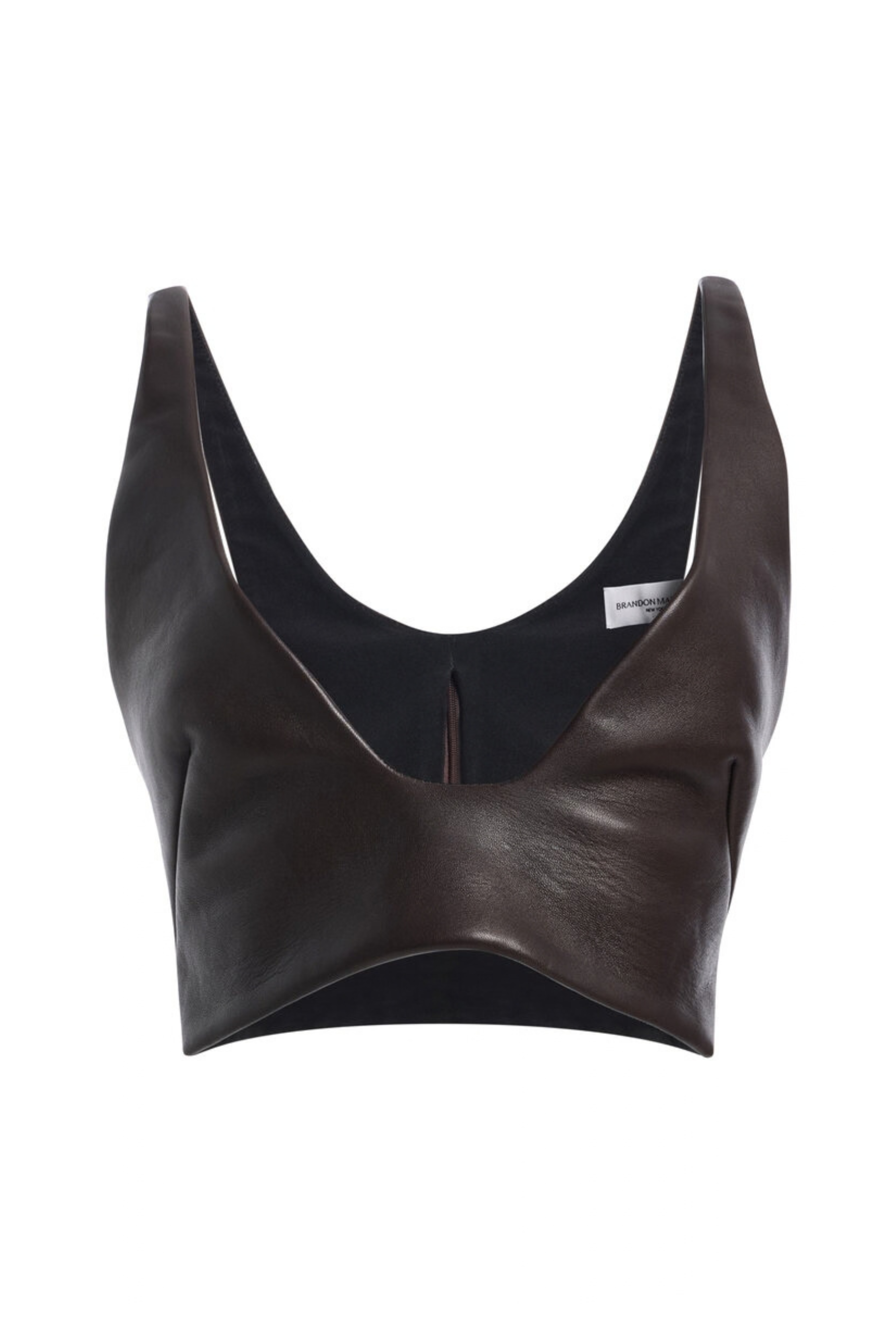 The Alexia Cropped Top Dark Brown