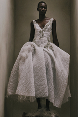 Organza Cloque Ankle Length Dress