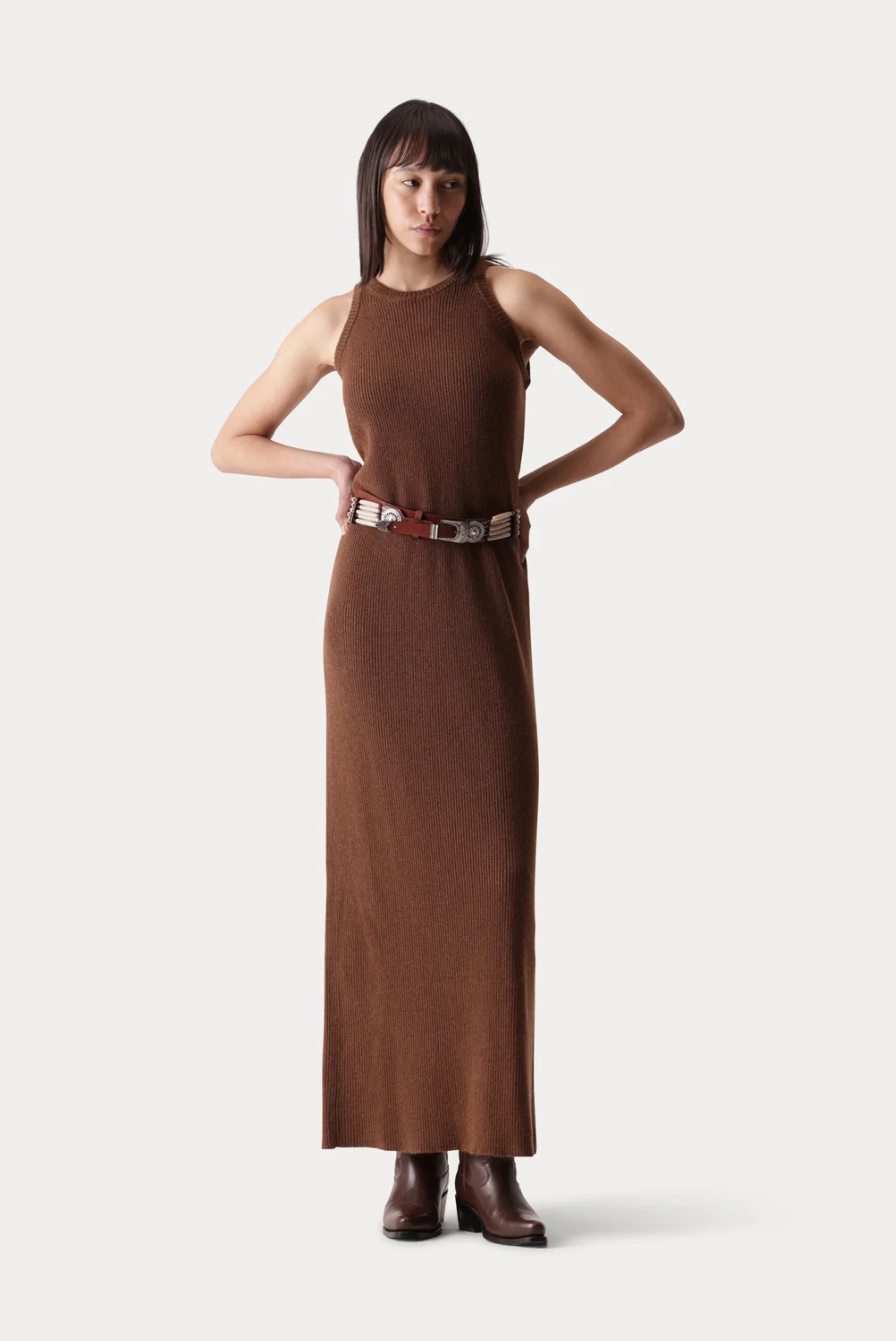 Aurelie Sleeveless Cashmere Dress