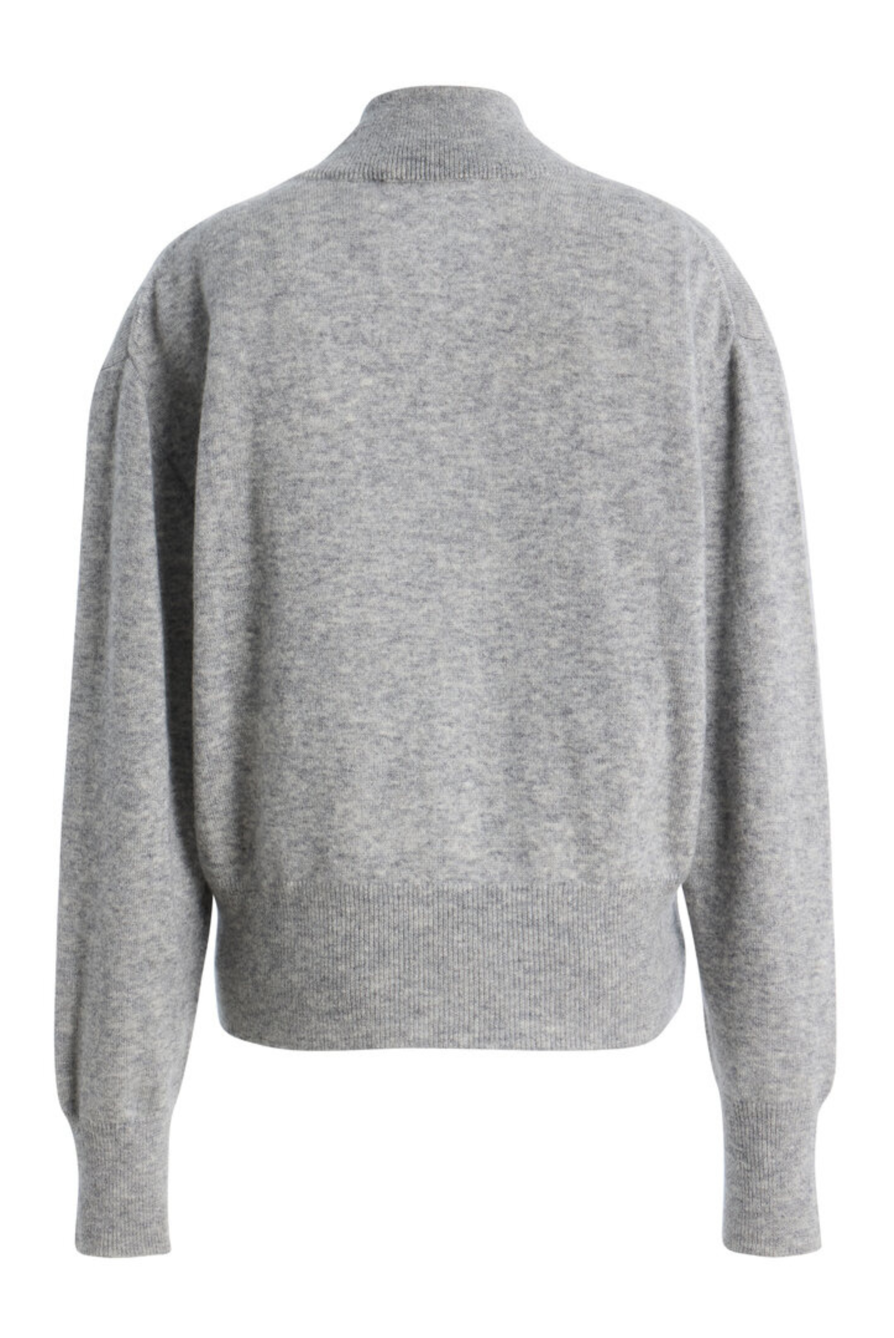 The Maris Lightweight Cashmere Sweater Light Grey Melange
