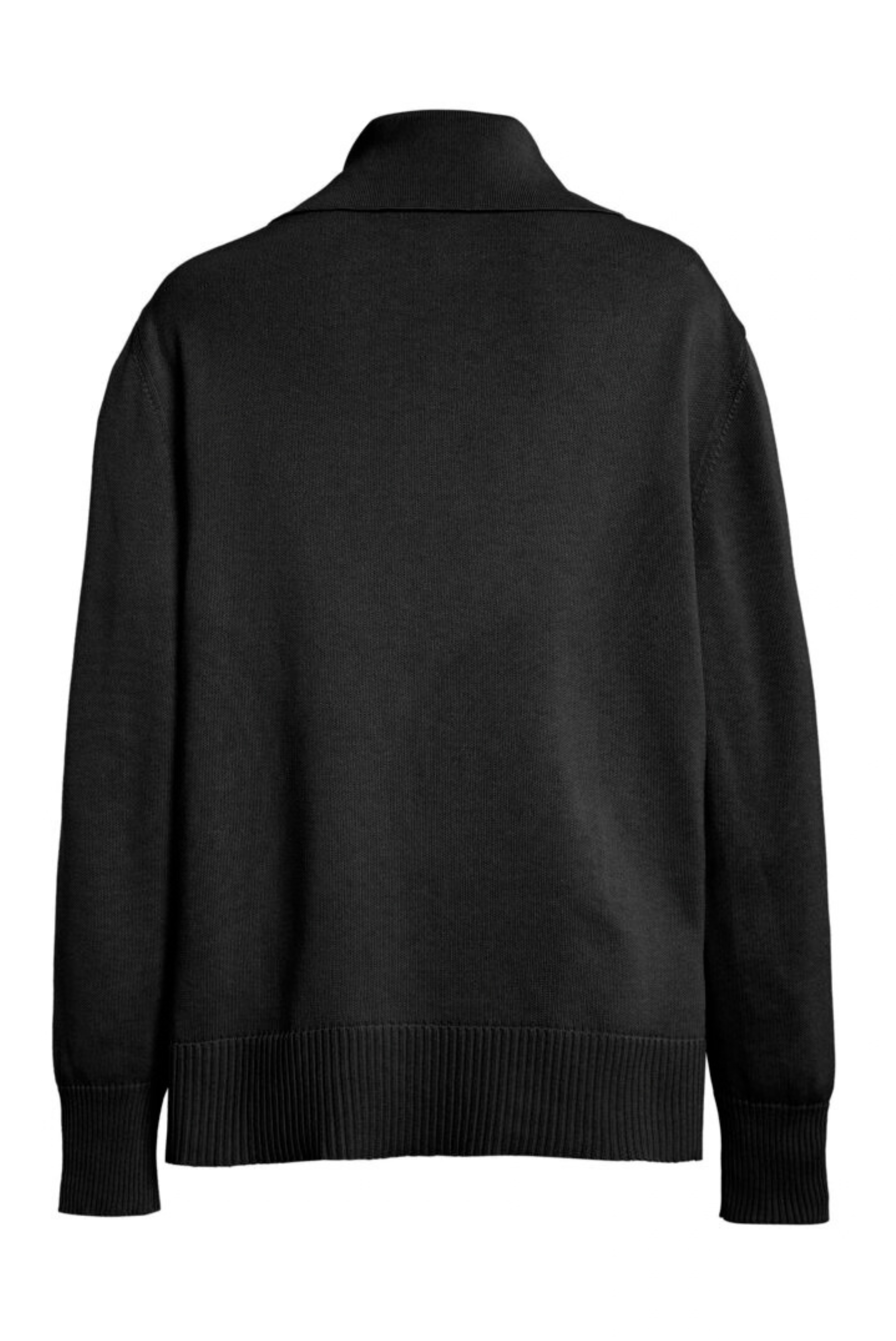 The Edie Knit Relaxed Polo Black