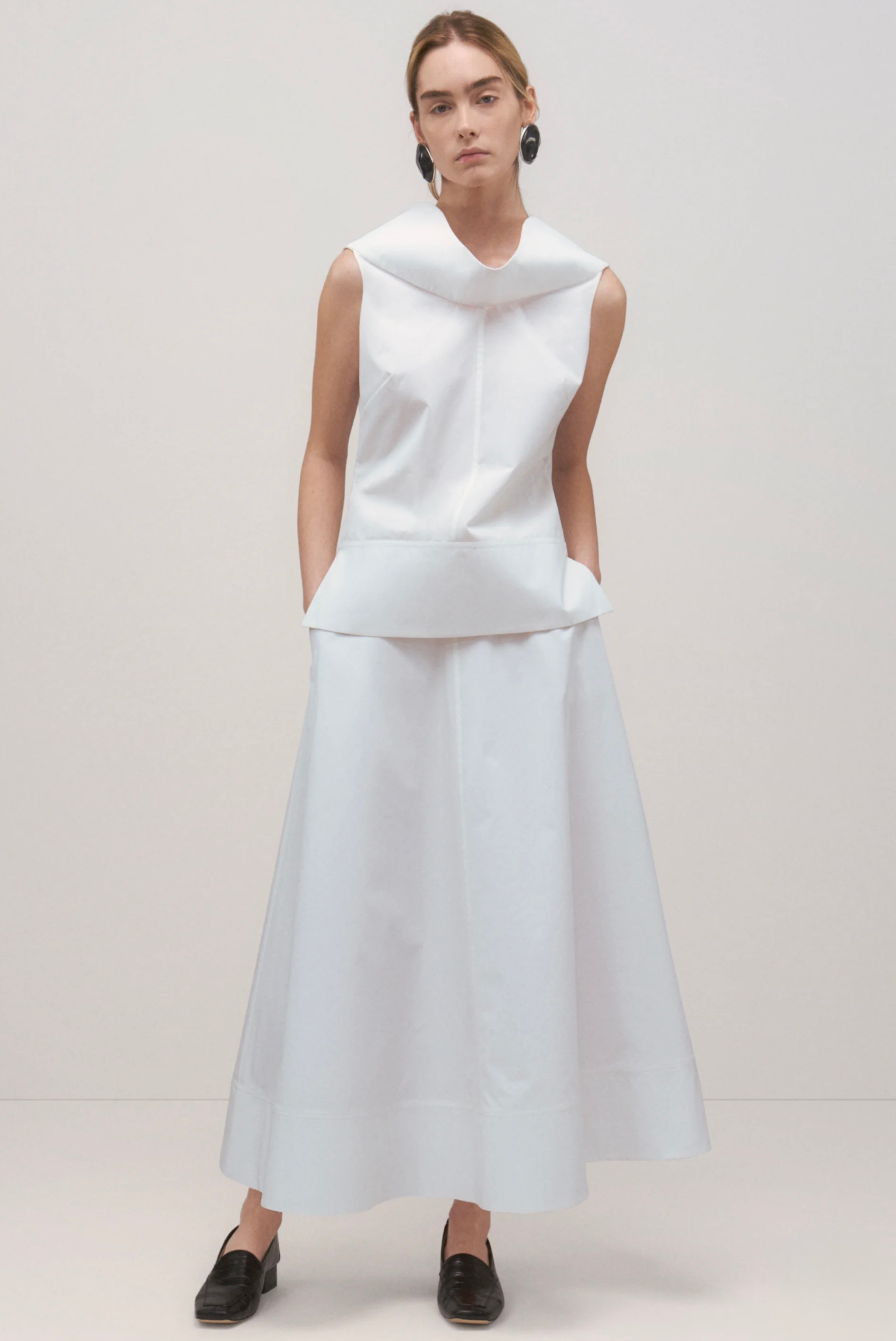 The Knox Low Slung Skirt in White