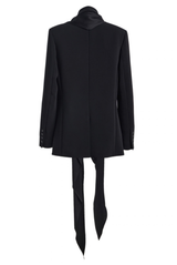 The Ashlyn Scarf Tailoring Wool-Silk Jacket Black