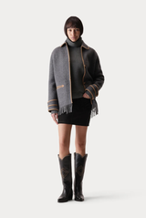 Fortela Danika Fringed Wool Coat