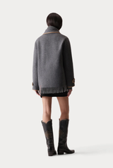 Fortela Danika Fringed Wool Coat