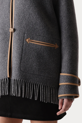Fortela Danika Fringed Wool Coat