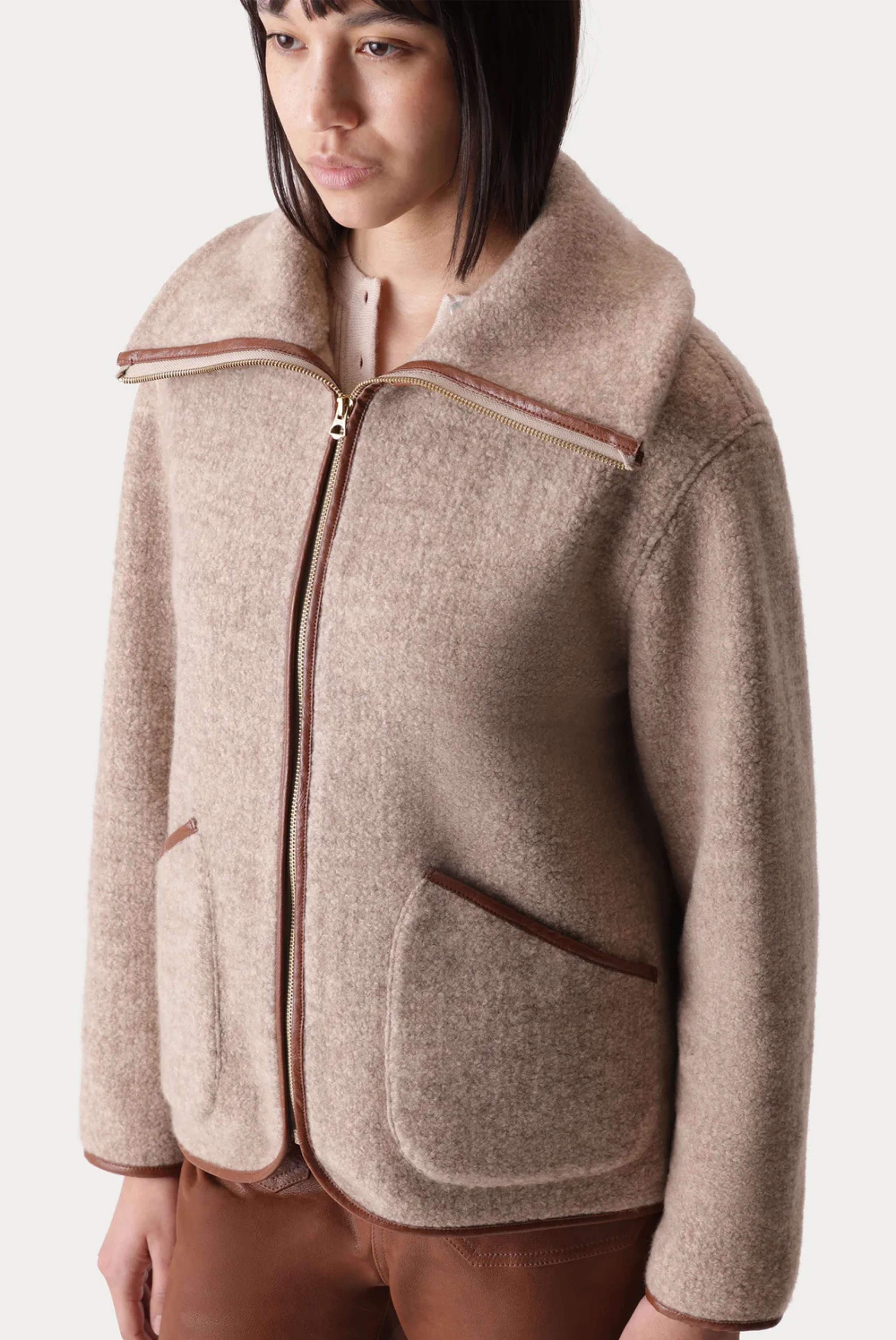 Fortela Lolie Cashmere and Silk Teddy Jacket