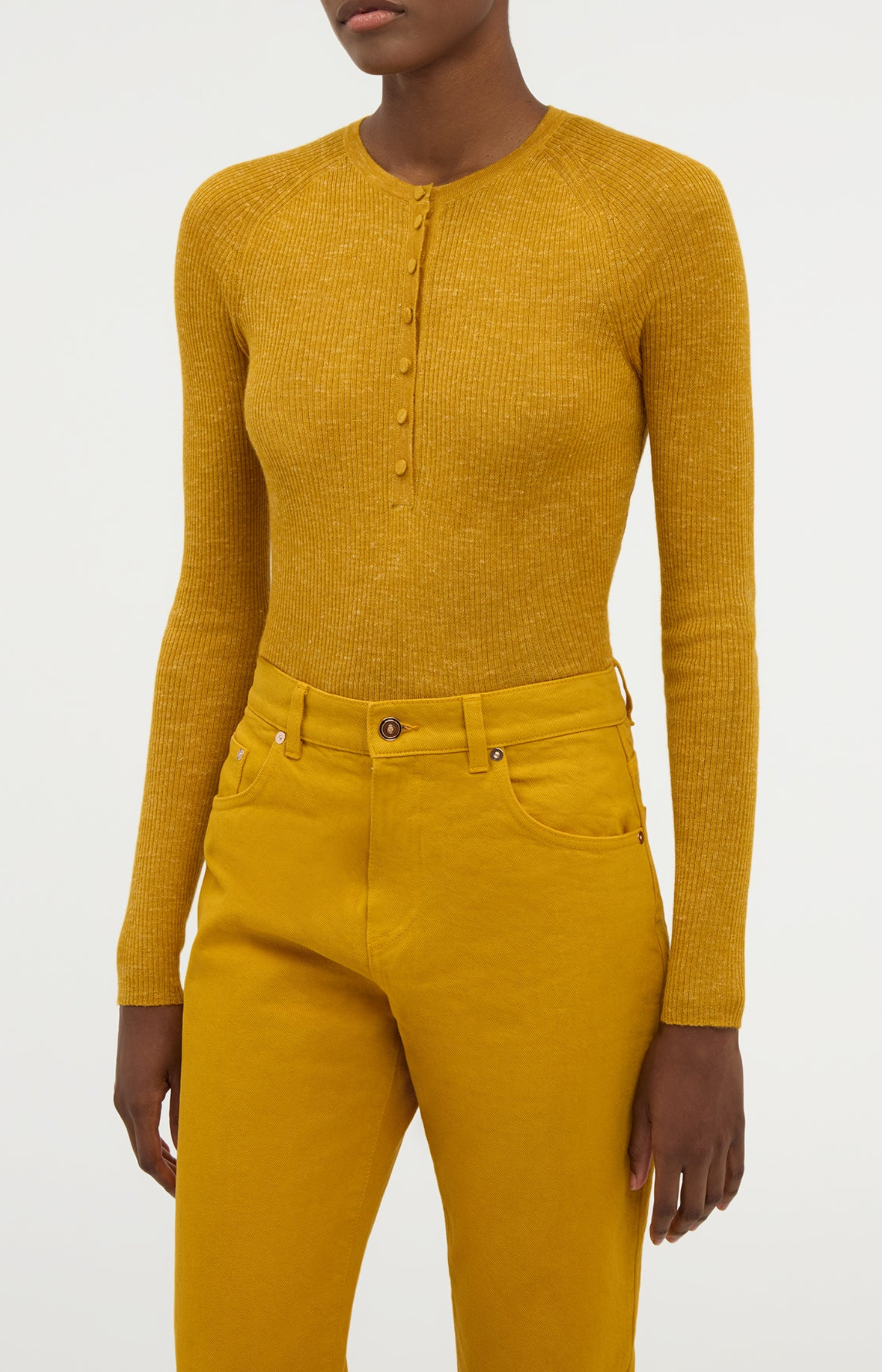 Gabriela Hearst Anges Knit Henley Shirt