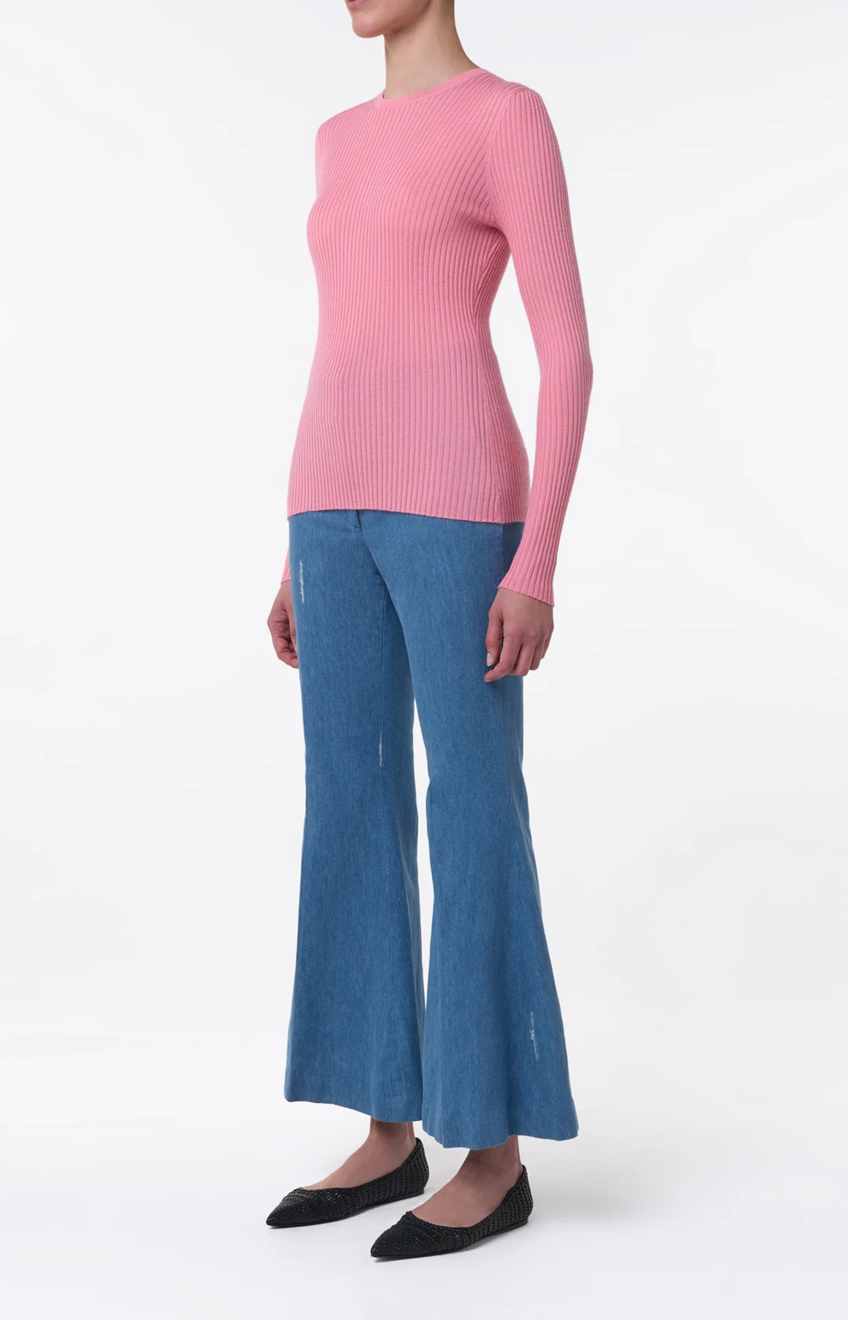 Gabriela Hearst Browning Knit Sweater Rose