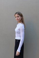 Gabriela Hearst Aveda Mock Neck Ivory