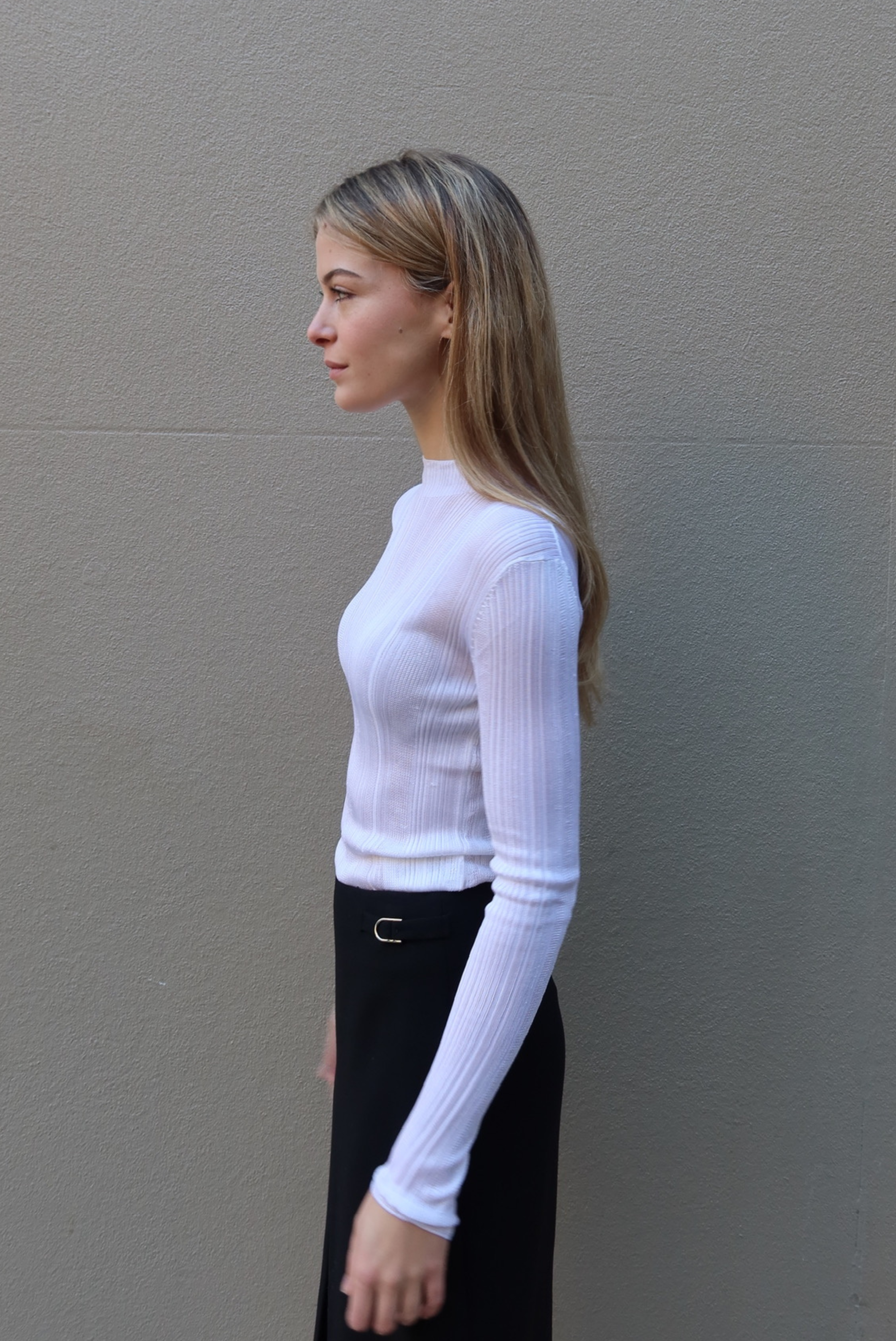 Gabriela Hearst Aveda Mock Neck Ivory