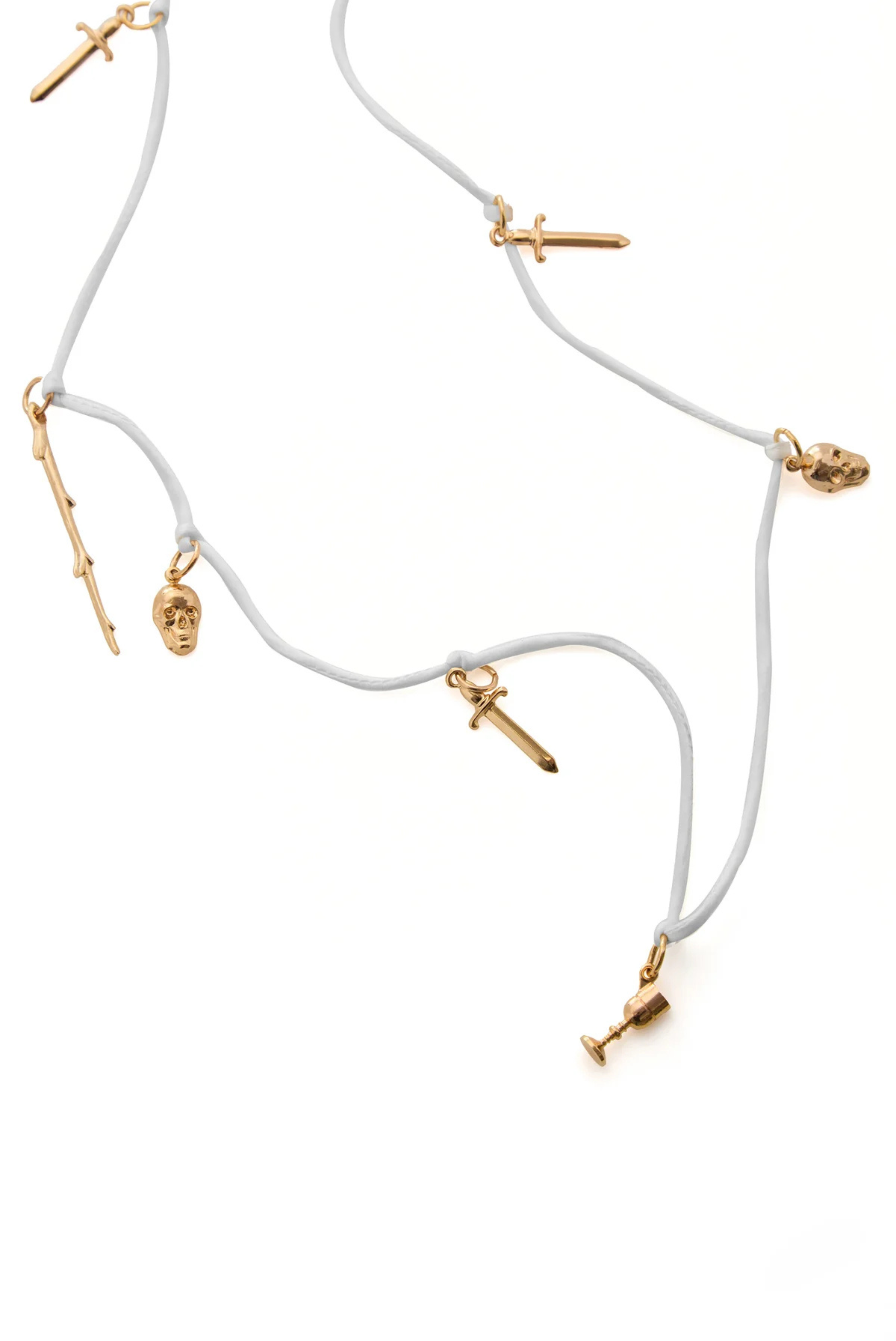 Gabriela Hearst Charm Necklace White