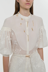 Gabriela Hearst Charm Necklace White