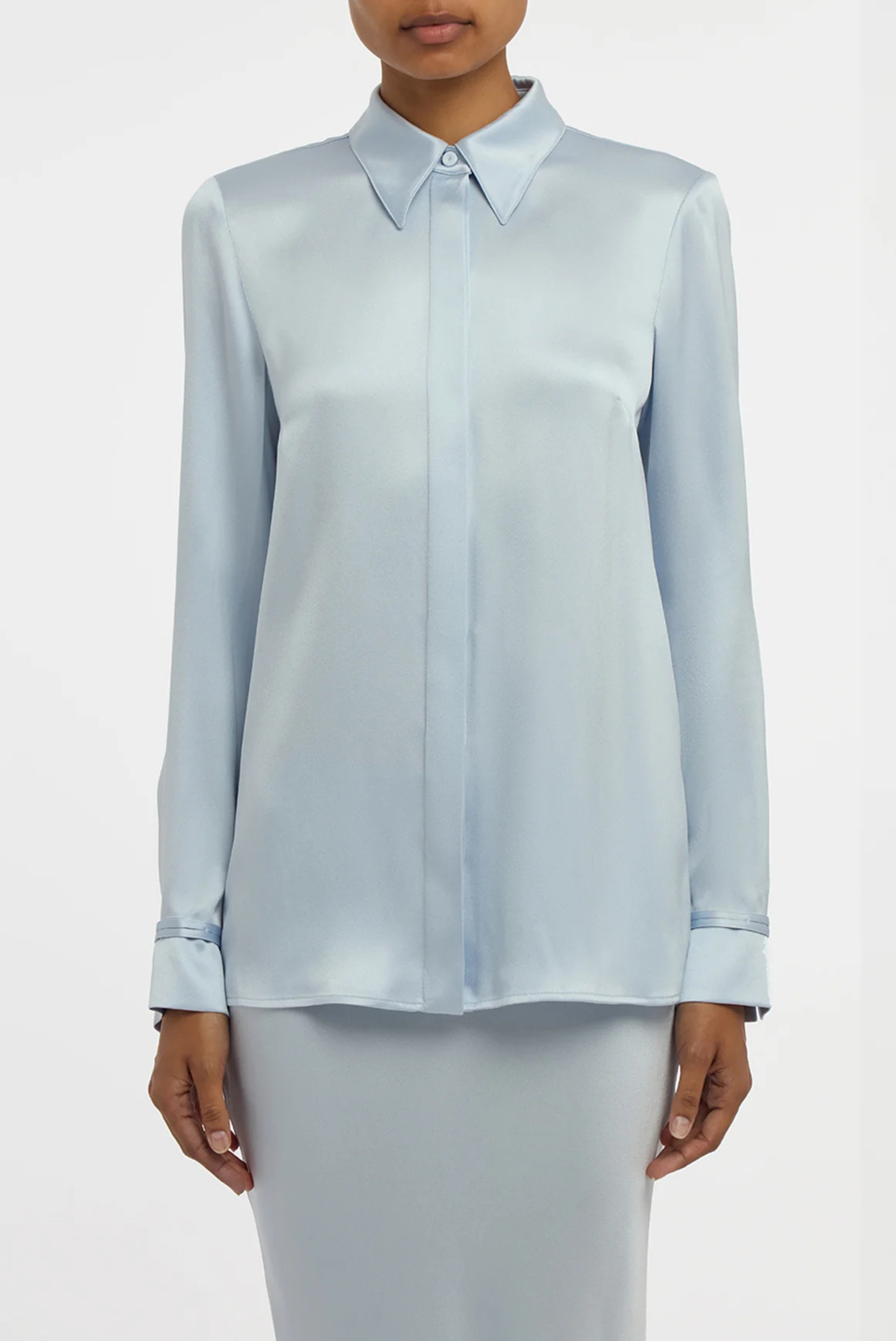 Gabriela Hearst Cruz Shirt Light Blue 