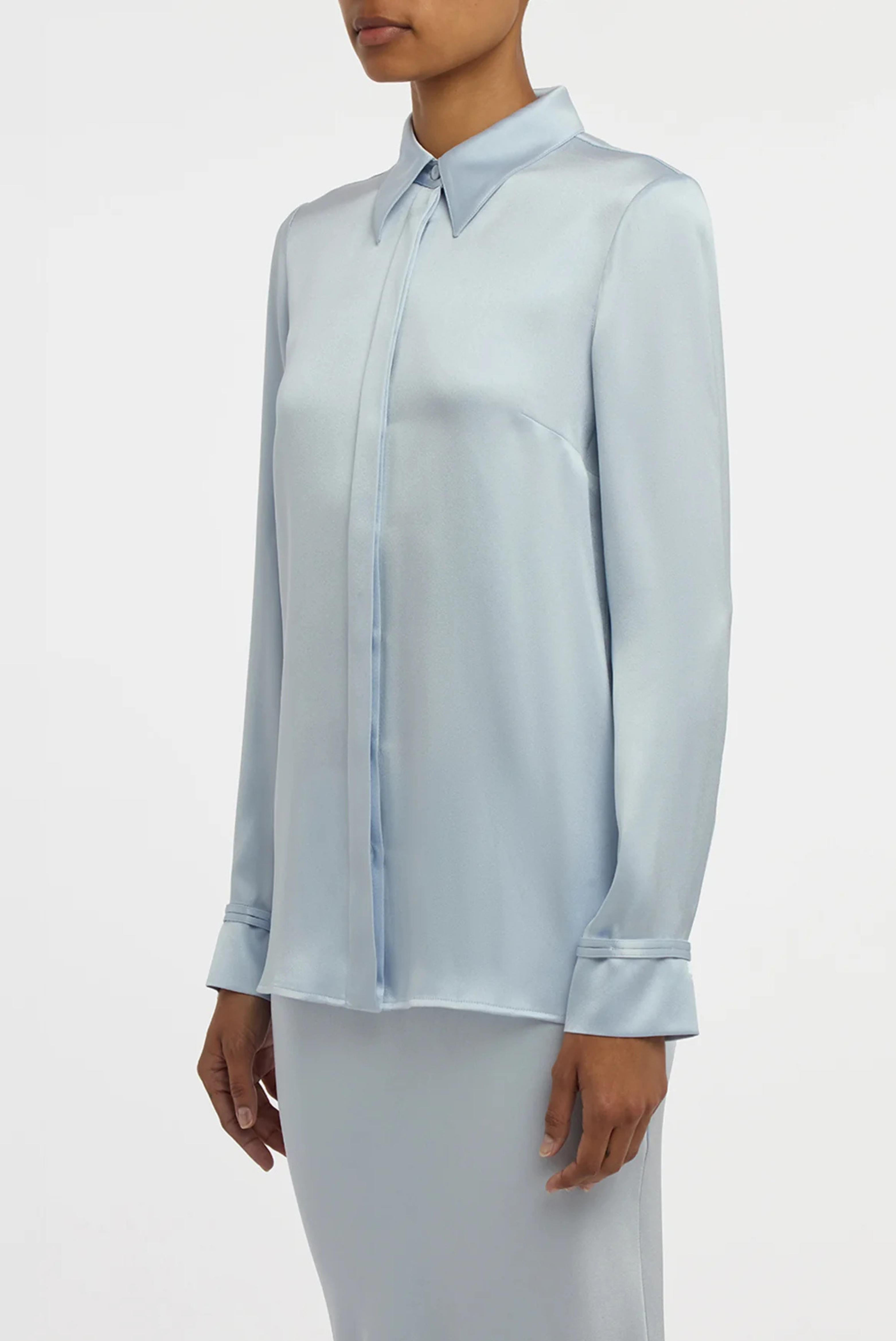 Gabriela Hearst Cruz Shirt Light Blue 