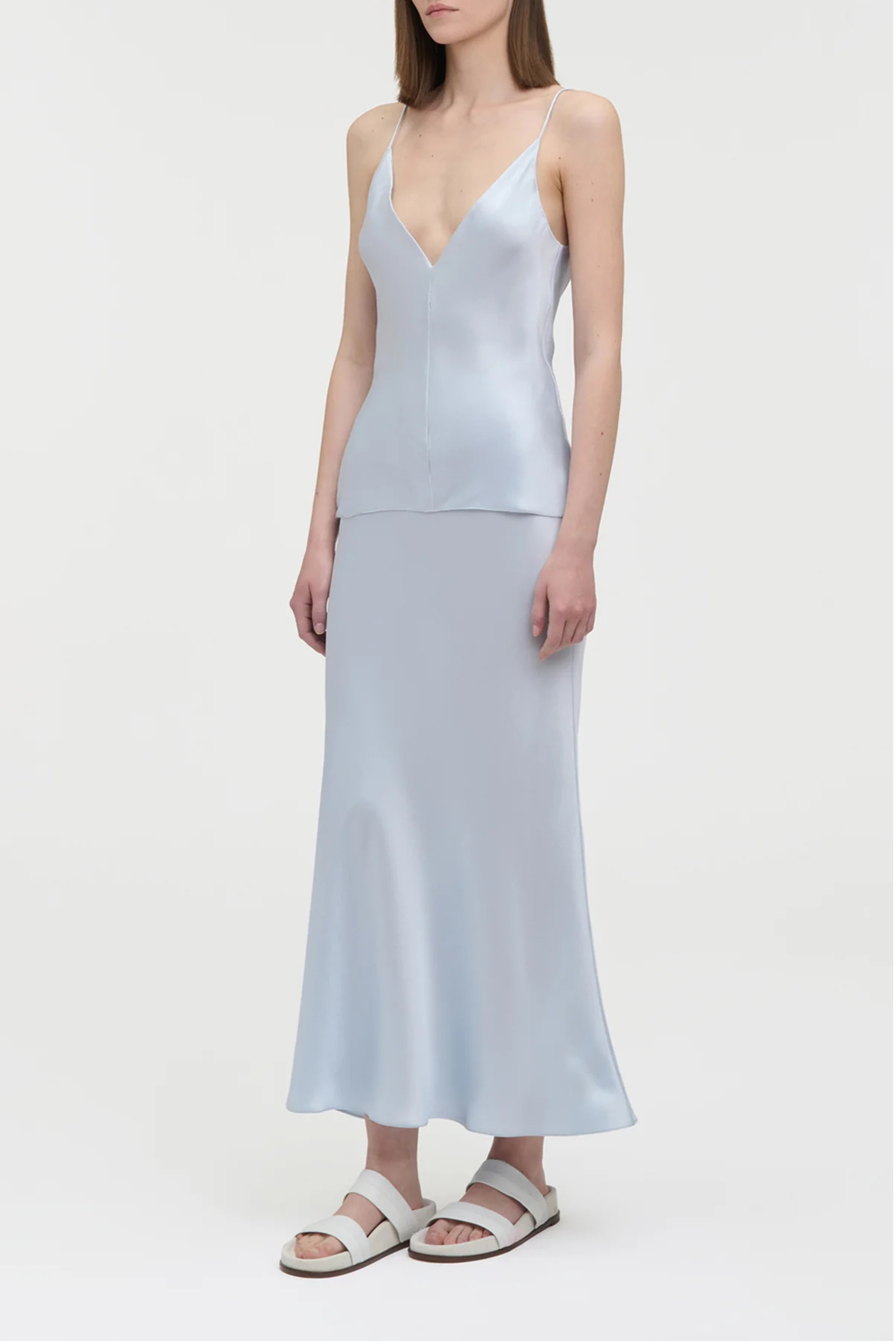 Gabriela Hearst Frei Skirt Light Blue 