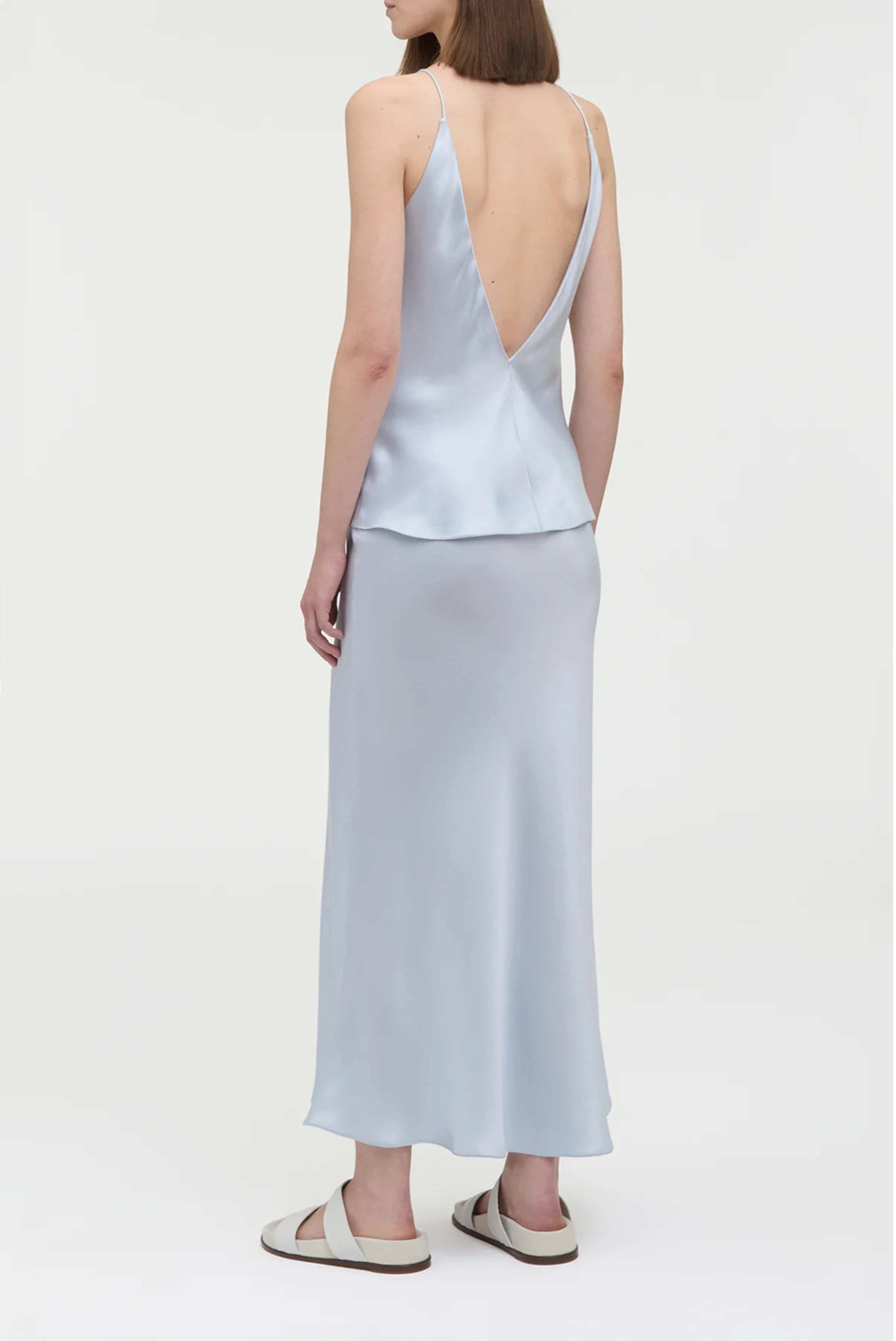 Gabriela Hearst Frei Skirt Light Blue 
