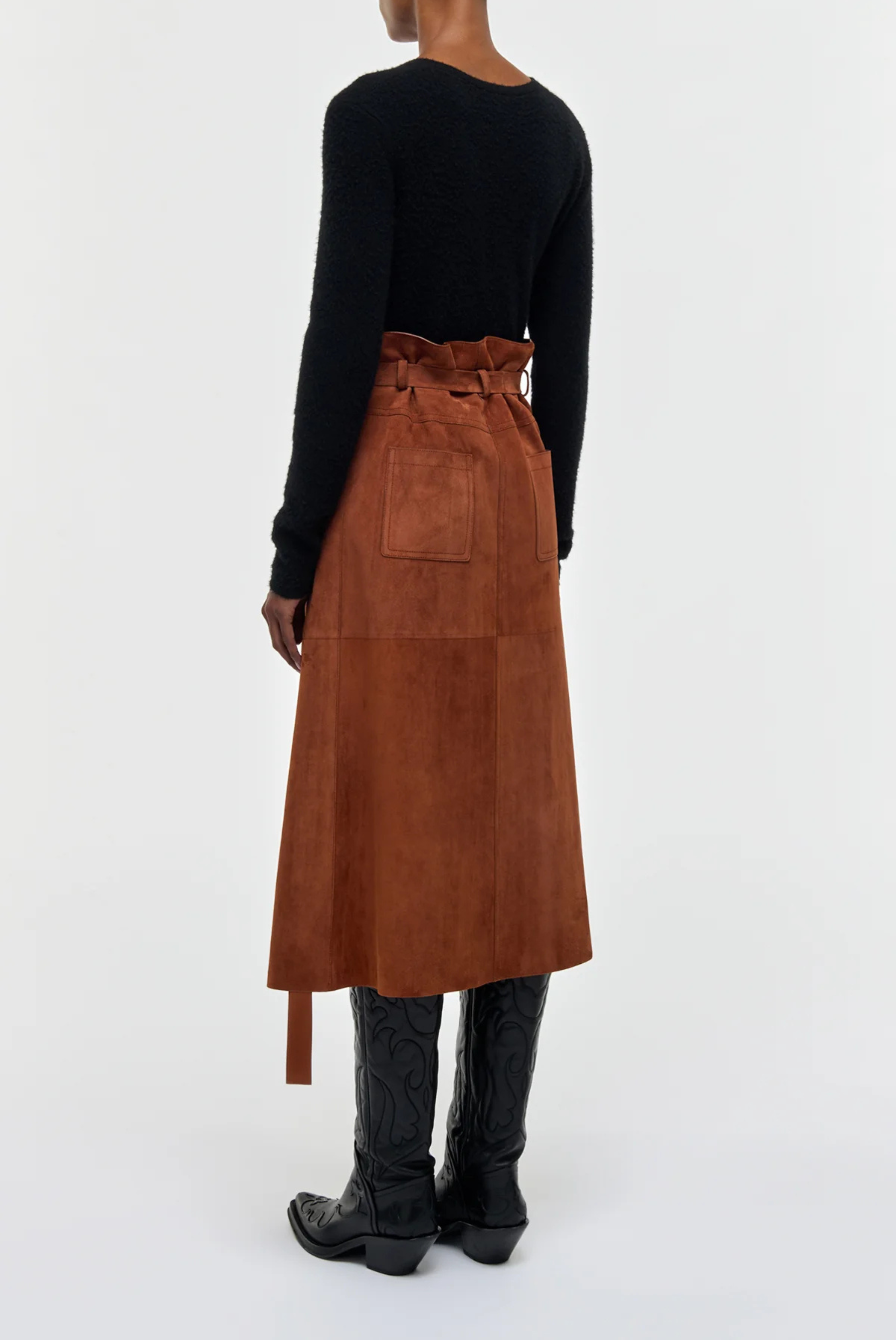Gabriela Hearst Idalia Skirt Cognac 