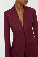 Gabriela Hearst Leiva Blazer Bordeaux