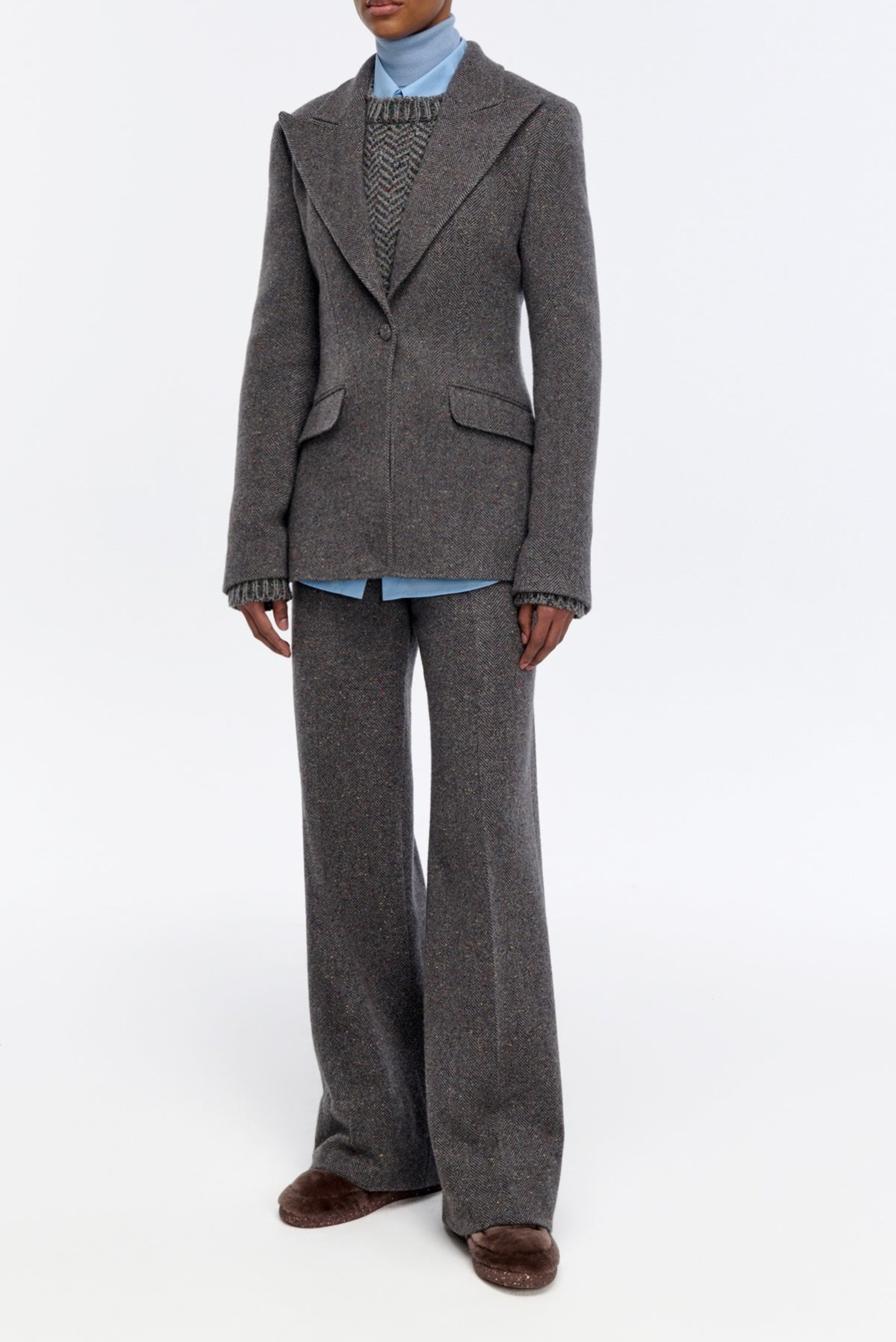 Gabriela Hearst Leiva Blazer Charcoal Multi
