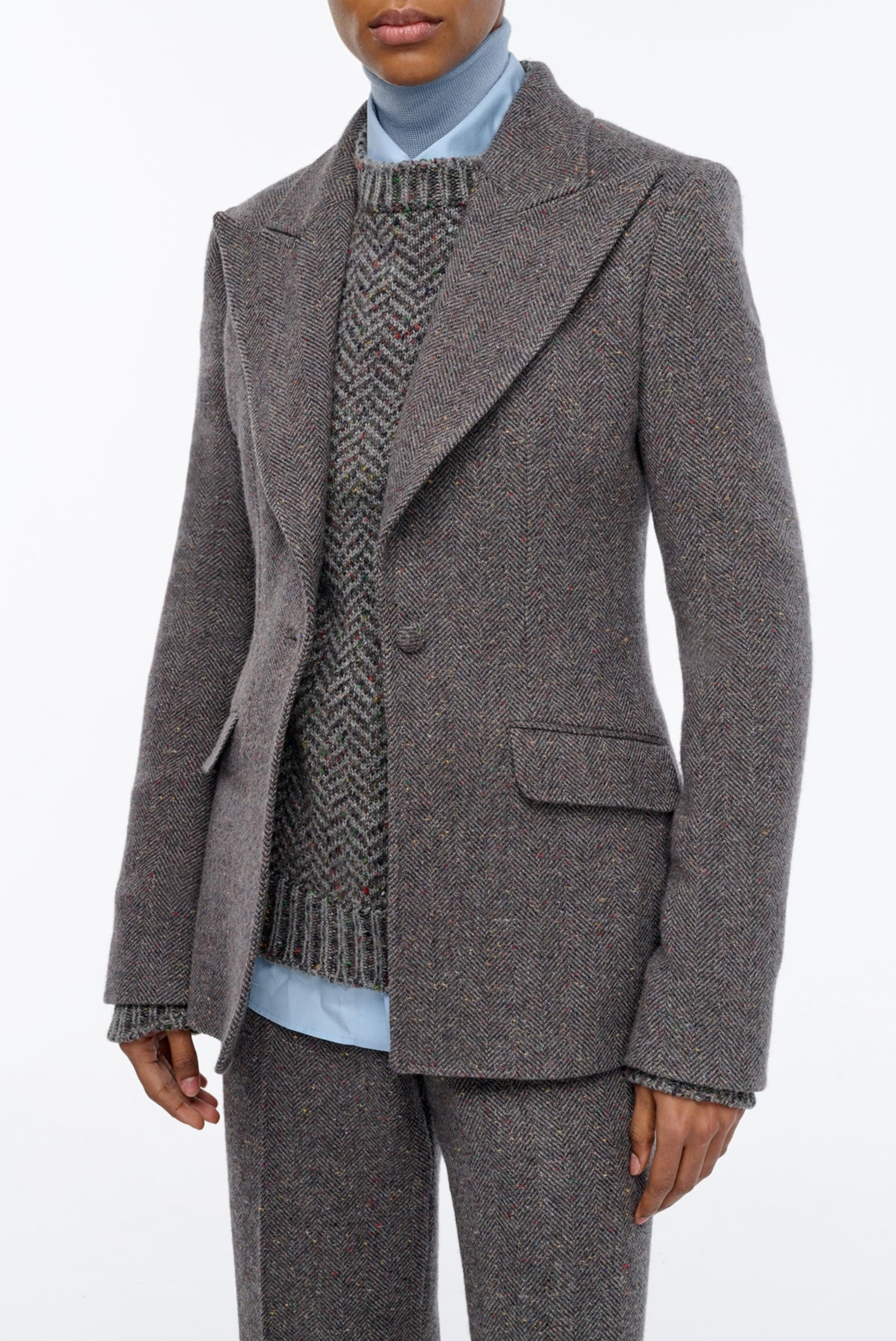 Gabriela Hearst Leiva Blazer Charcoal Multi