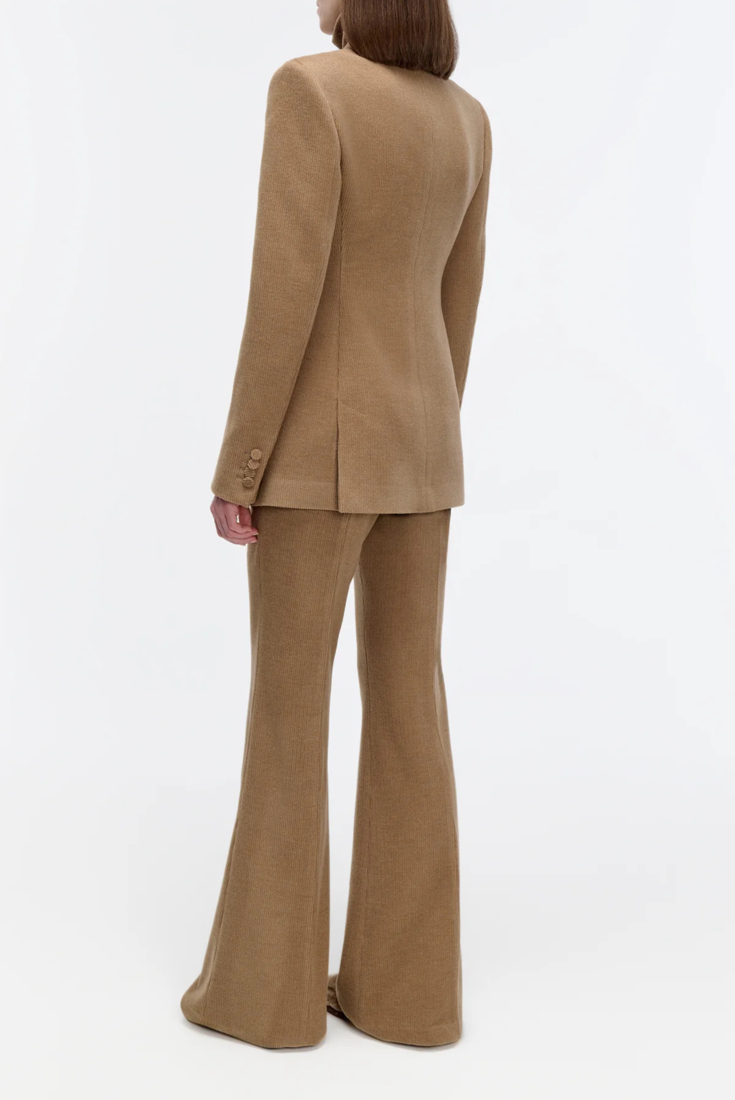 Gabriela Hearst Rhein Pant in Camel Cashmere Wool Corduroy