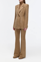 Gabriela Hearst Rhein Pant in Camel Cashmere Wool Corduroy