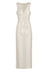 Giuliva Heritage The Lyra Dress Green and White Stripe