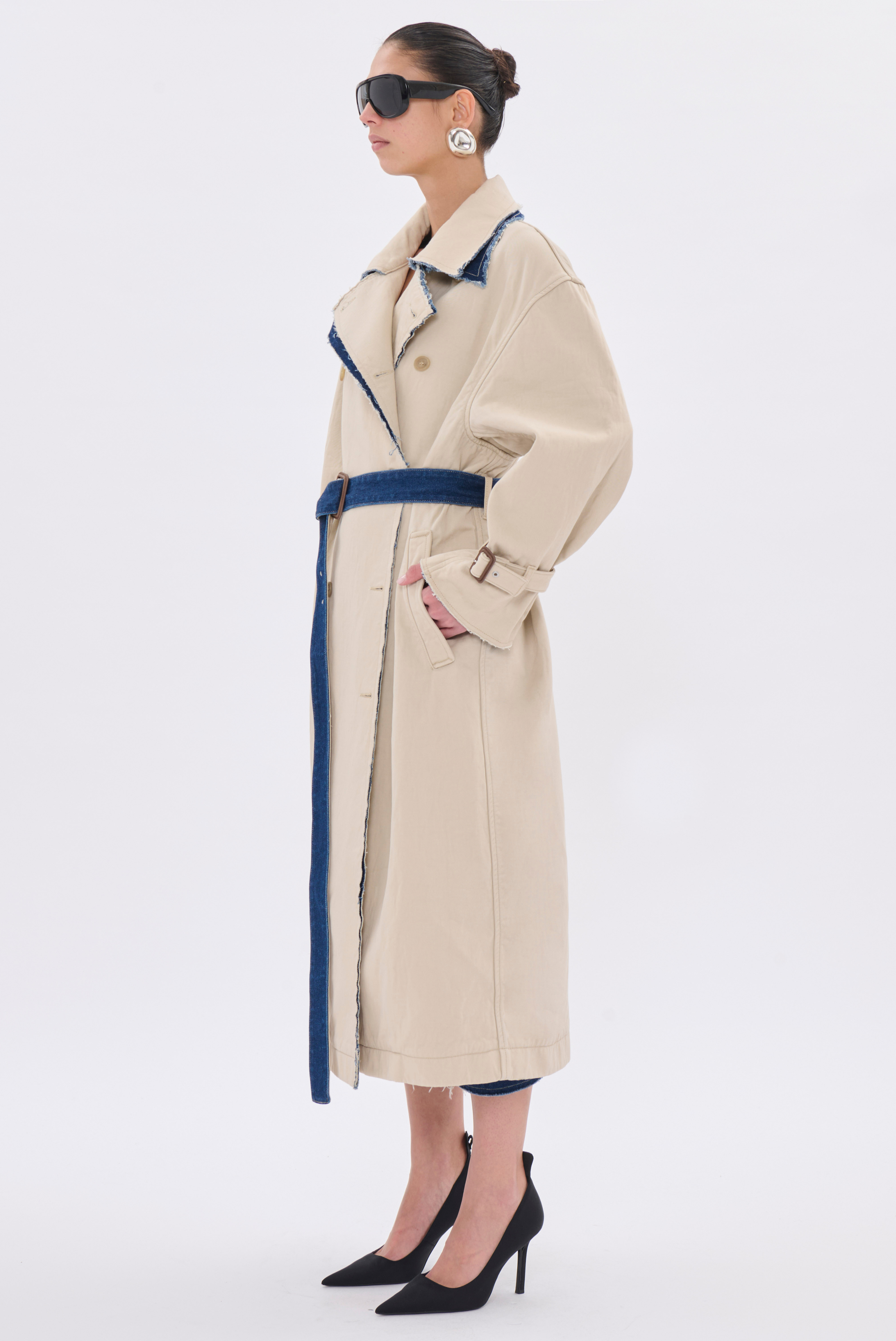 Haikure Double Trench Coat Paired
