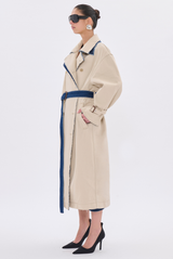 Haikure Double Trench Coat Paired