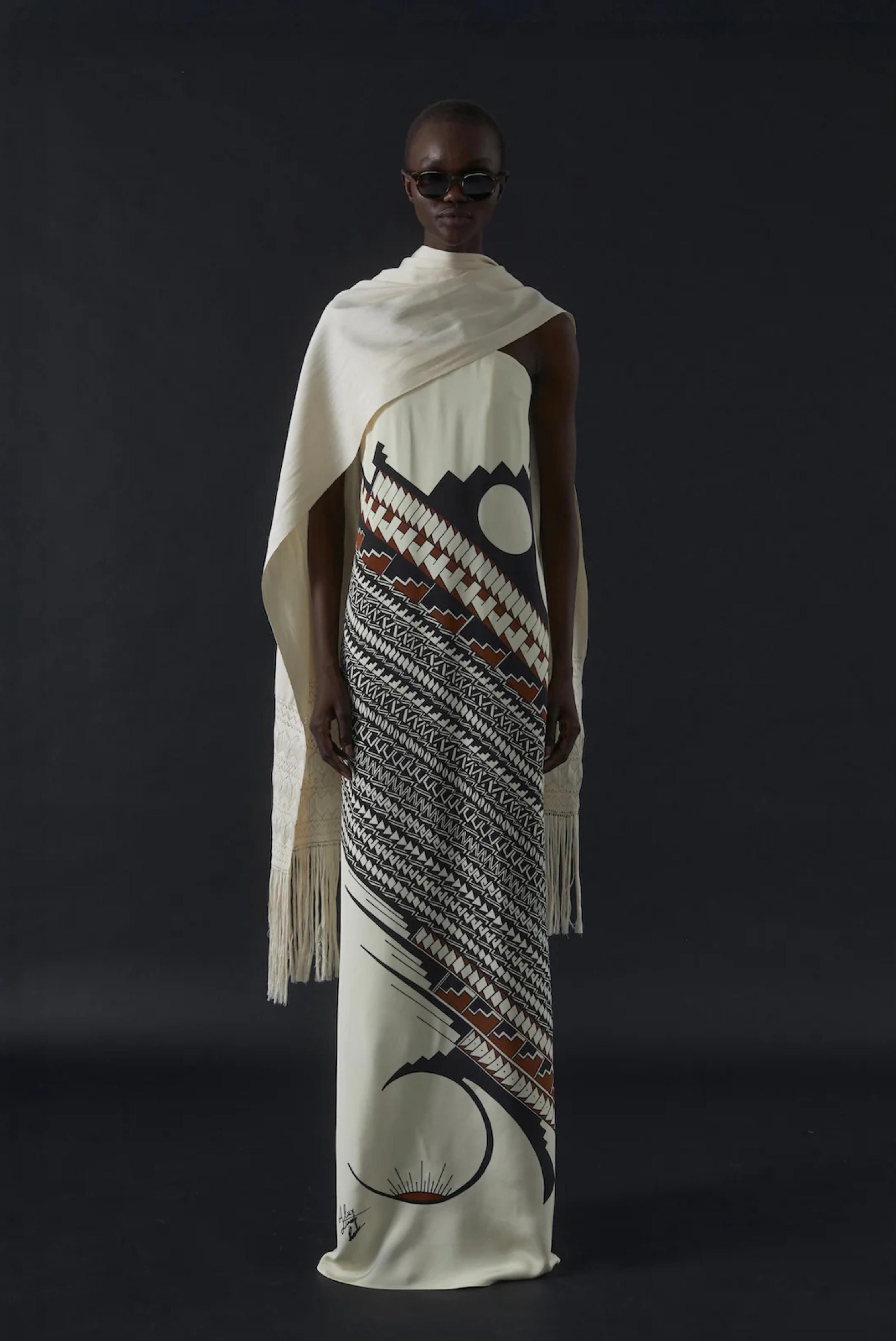 Heirlome Alex Jurado Dress Ivory Black