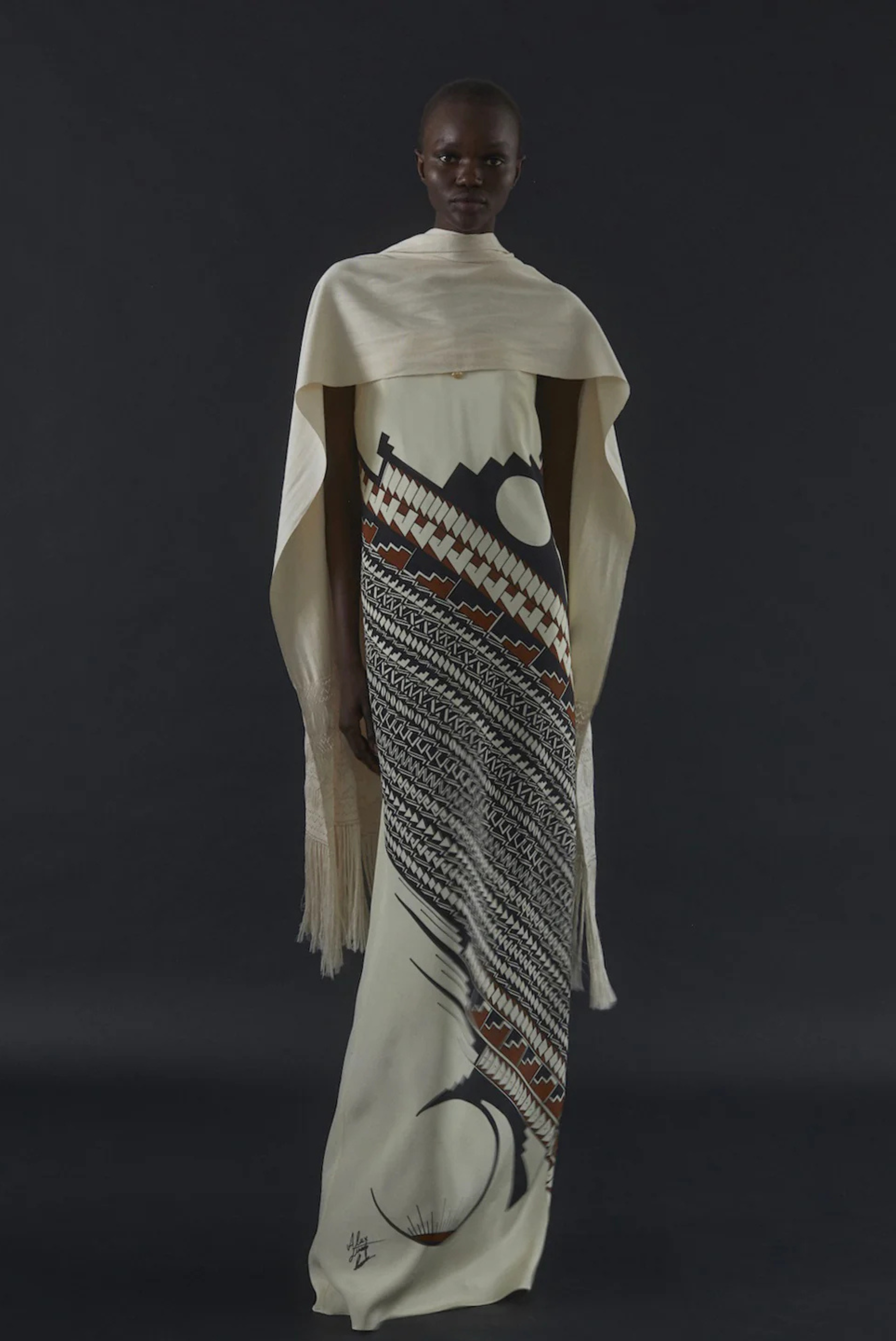 Heirlome Alex Jurado Dress Ivory Black