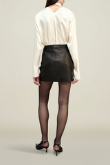 Kallmeyer Shiloh Mini Skirt Black Lambskin