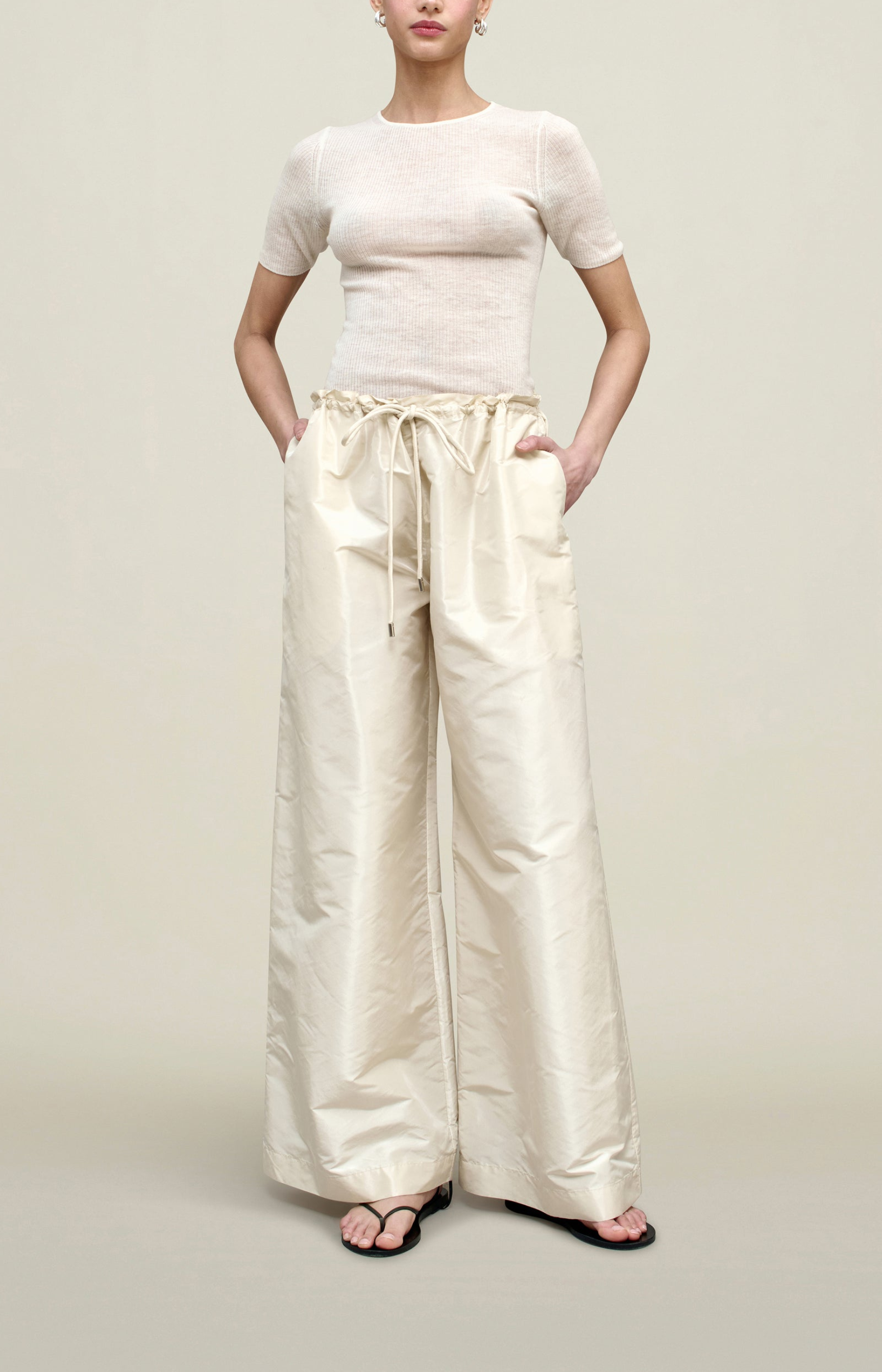 Kallmeyer Wesley Drawstring Pant Ivory