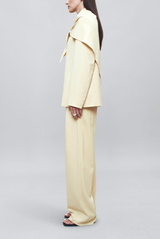 Kallmeyer Aiden Pleated Trousers Parchment 