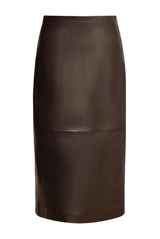 Kallmeyer Emilee Pencil Skirt Brown Lambskin