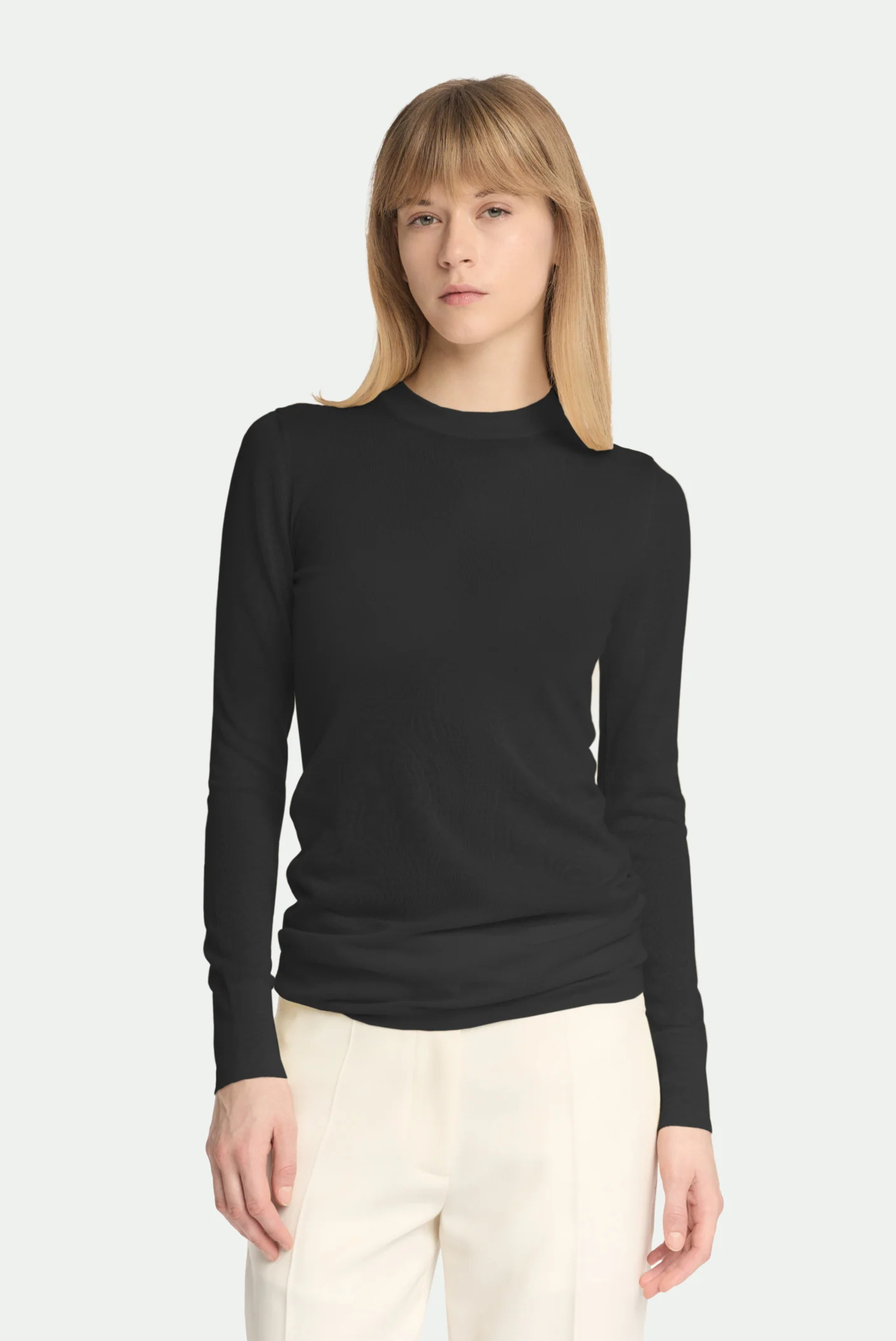 Malo Crew Neck in Luxury Cashmere Black