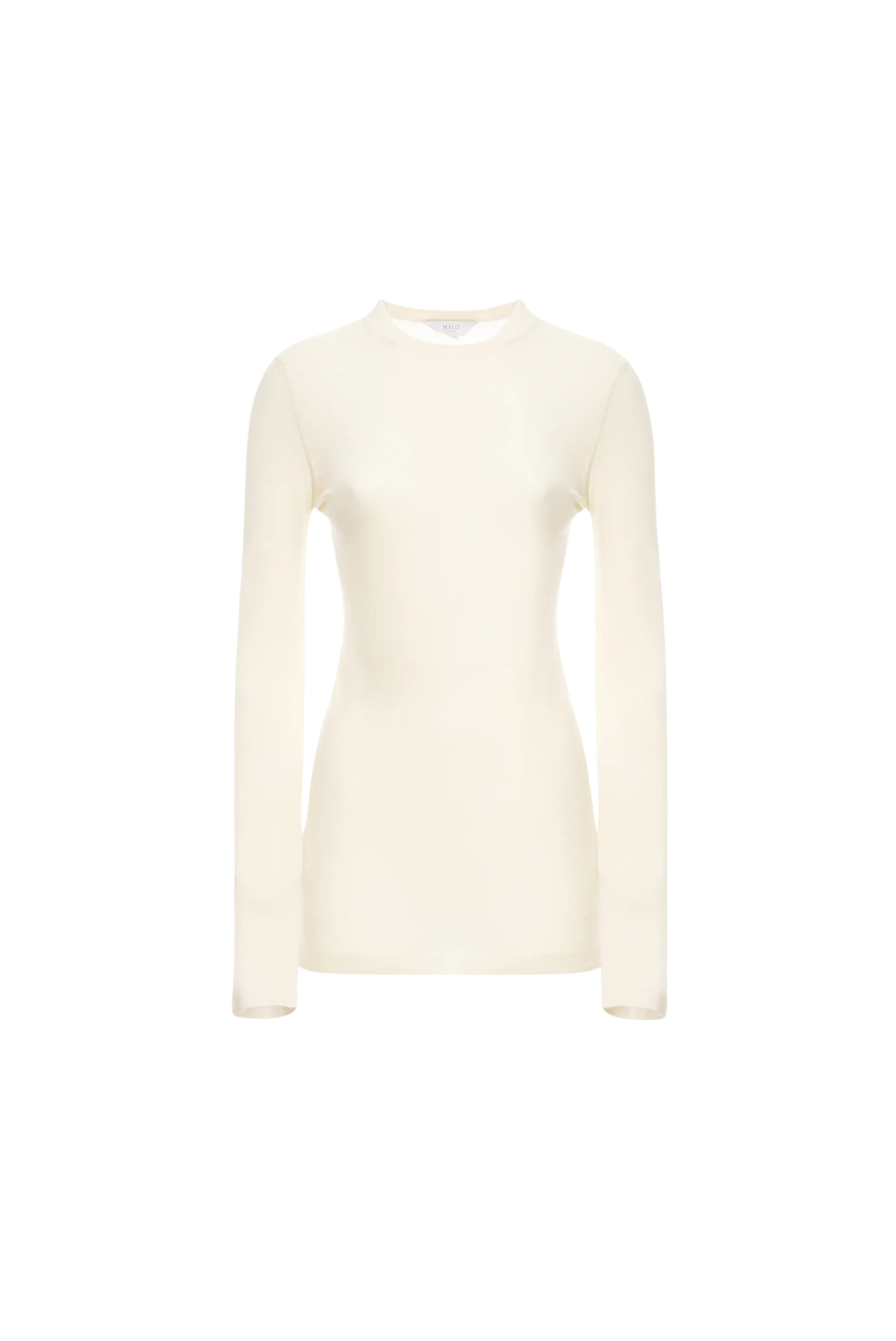 Malo Crew Neck in Luxury Cashmere White