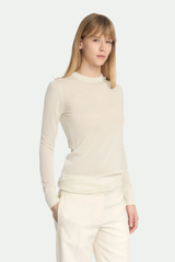 Malo Crew Neck in Luxury Cashmere White