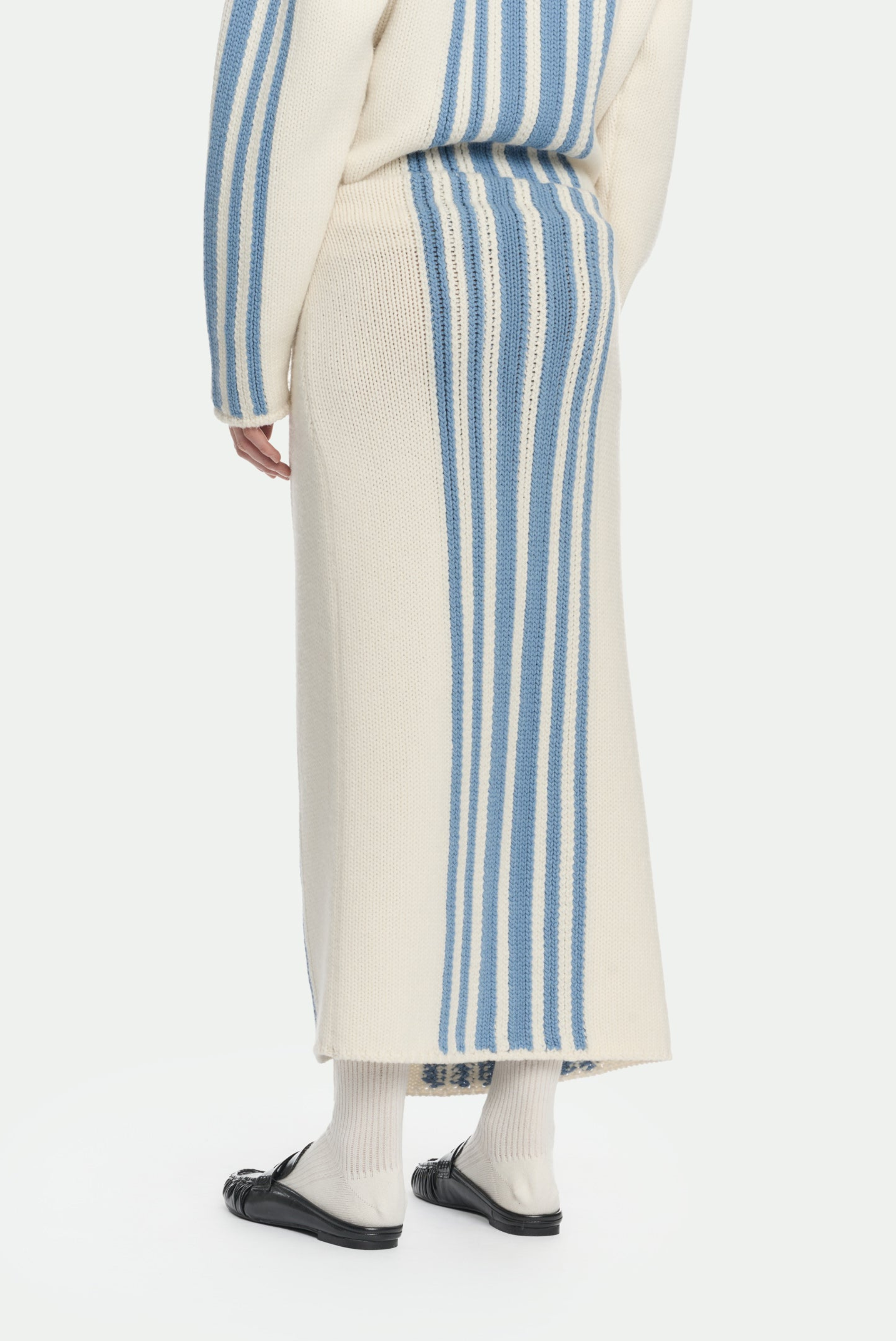 Malo Tube Skirt With Inlay in Virgin Wool and Cashmere