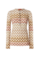Missoni Seraphim Top Gold and Beige on White Base