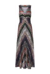 Missoni Sleeveless Long Dress Blue Orange Green